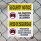 Signmission No Photos Or Video Bilingual OSHA Security Notice Sign, Plastic, 7in W x 10in L, 2PK OS-2PACK-SN-P-710-L-11618 - alternate 6